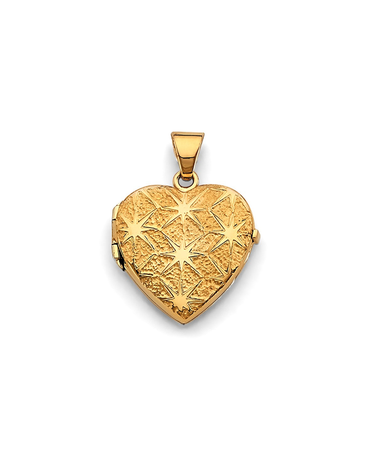 14K Yellow Gold Heart Locket Pendant (PT-2570)