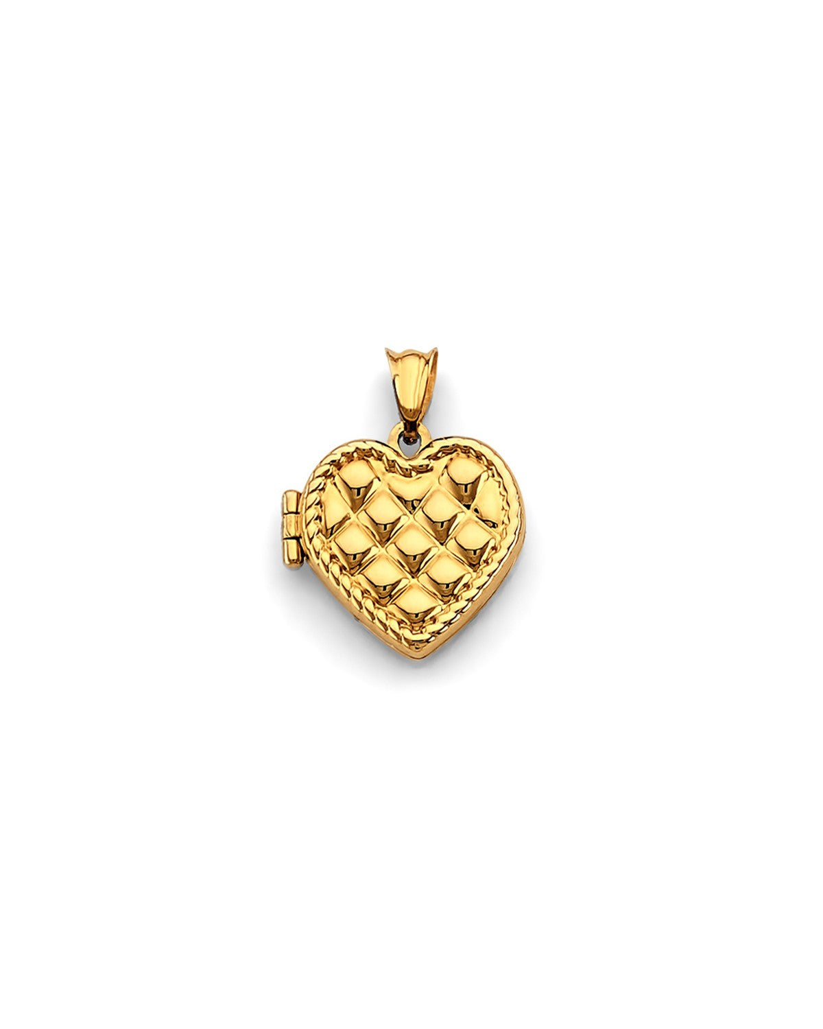 14K Yellow Gold Heart Locket Pendant (PT-2575)