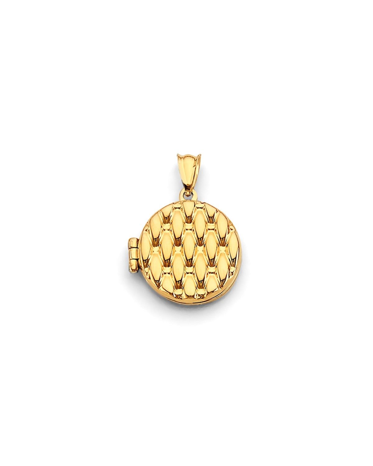 14K Yellow Gold Round Locket Pendant (PT-2582)
