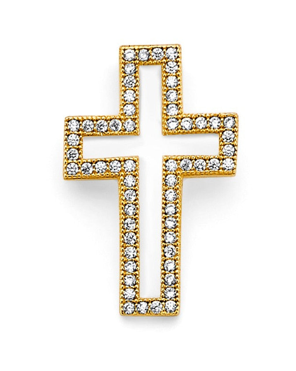 14K Yellow Gold Open Cross Pendant (PT-2606)