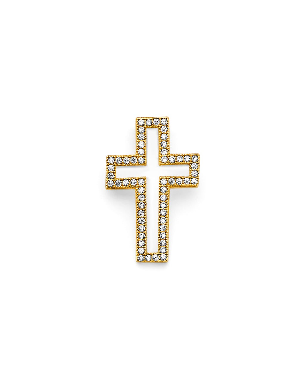 14K Yellow Gold Open Cross Pendant (PT-2606)