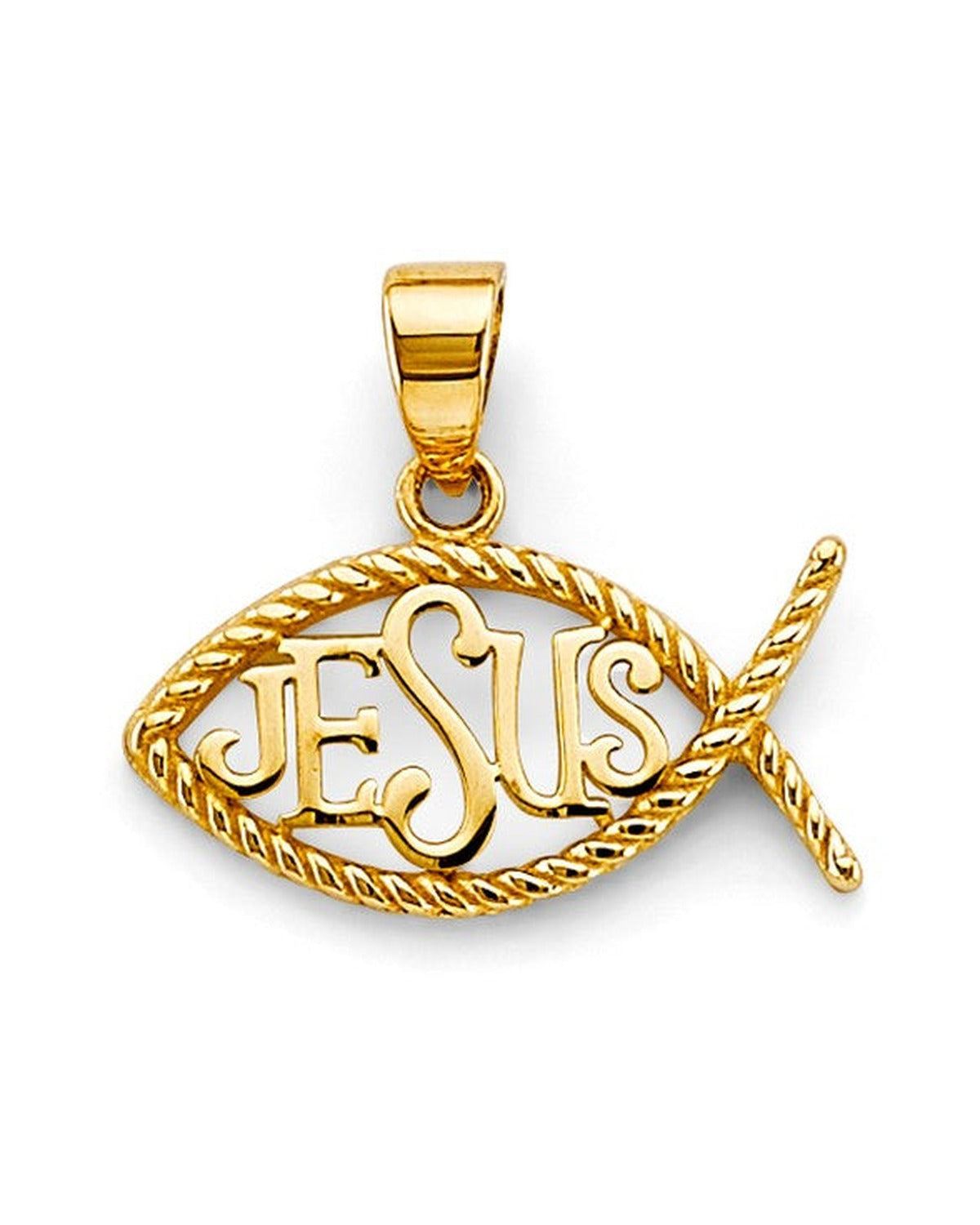 14K Yellow Gold Jesus Pendant (PT-2628)