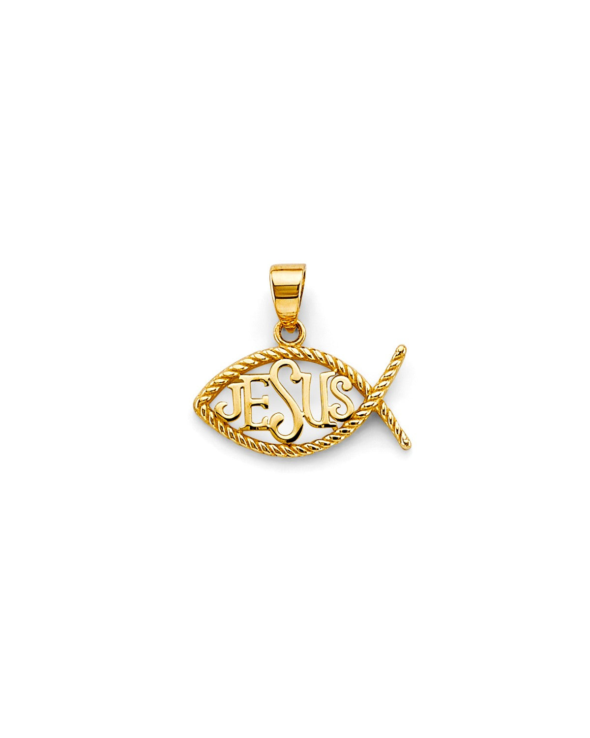 14K Yellow Gold Jesus Pendant (PT-2628)