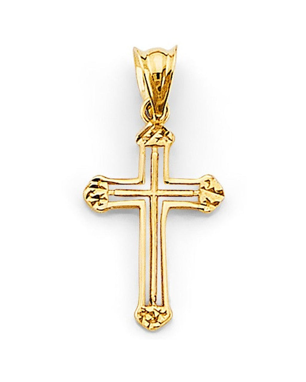 14K Yellow Gold Cross Pendant (PT-2731)