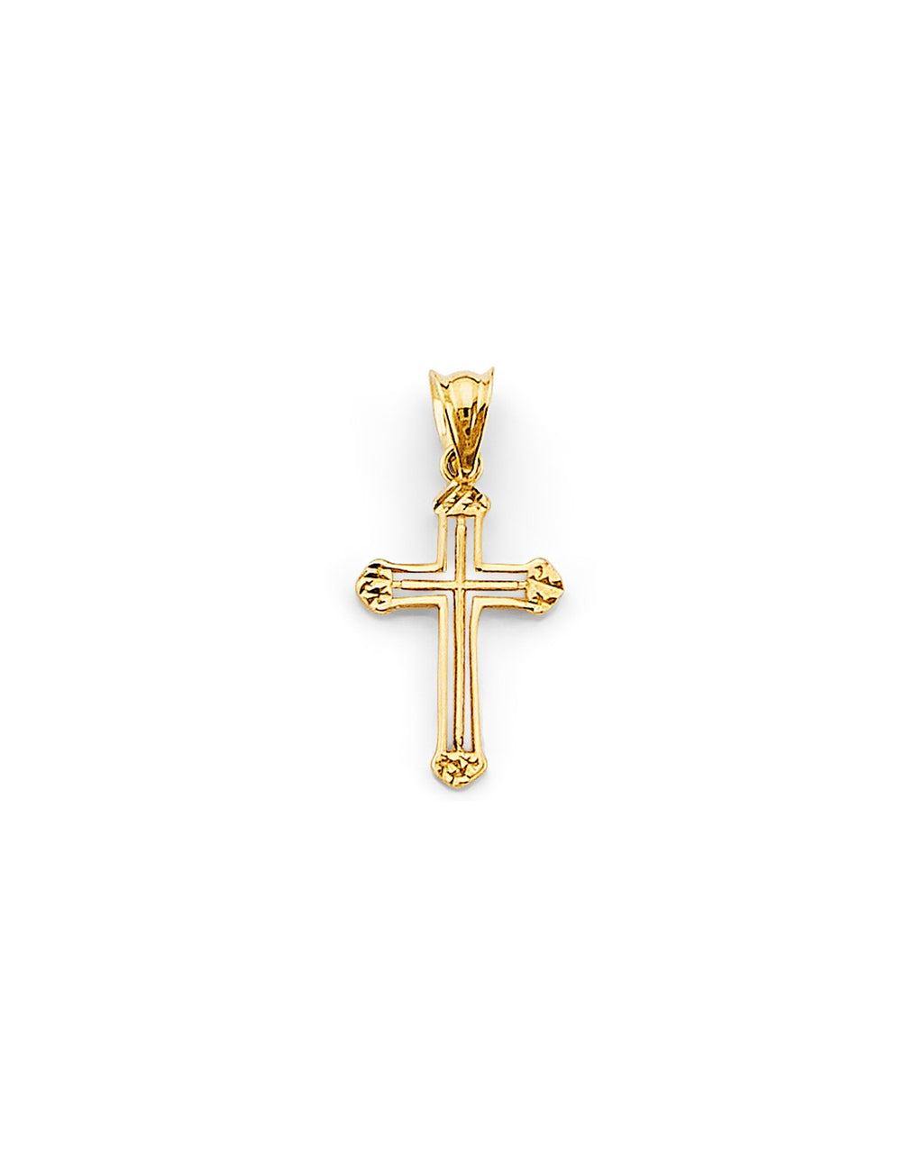 14K Yellow Gold Cross Pendant (PT-2731)