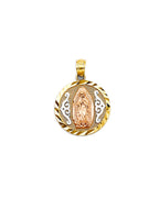 14K Tri-Color Gold 3C Guadalupe Pendant (PT-2816)
