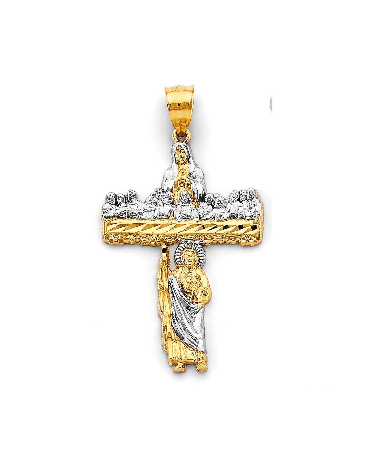 14K Two-Tone Gold 2T St. Jude Thaddeus Pendant (PT-2908)