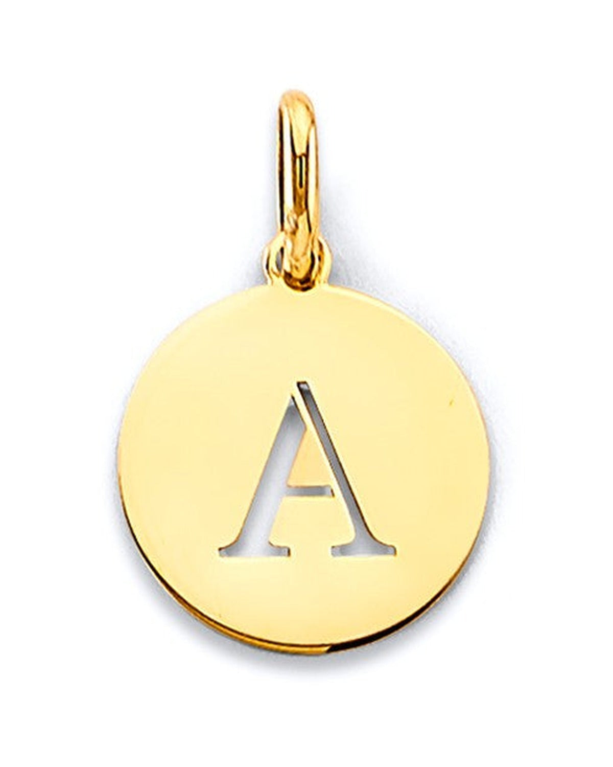 14K Yellow Gold Cut Out Initial Pendant (PT-3244)