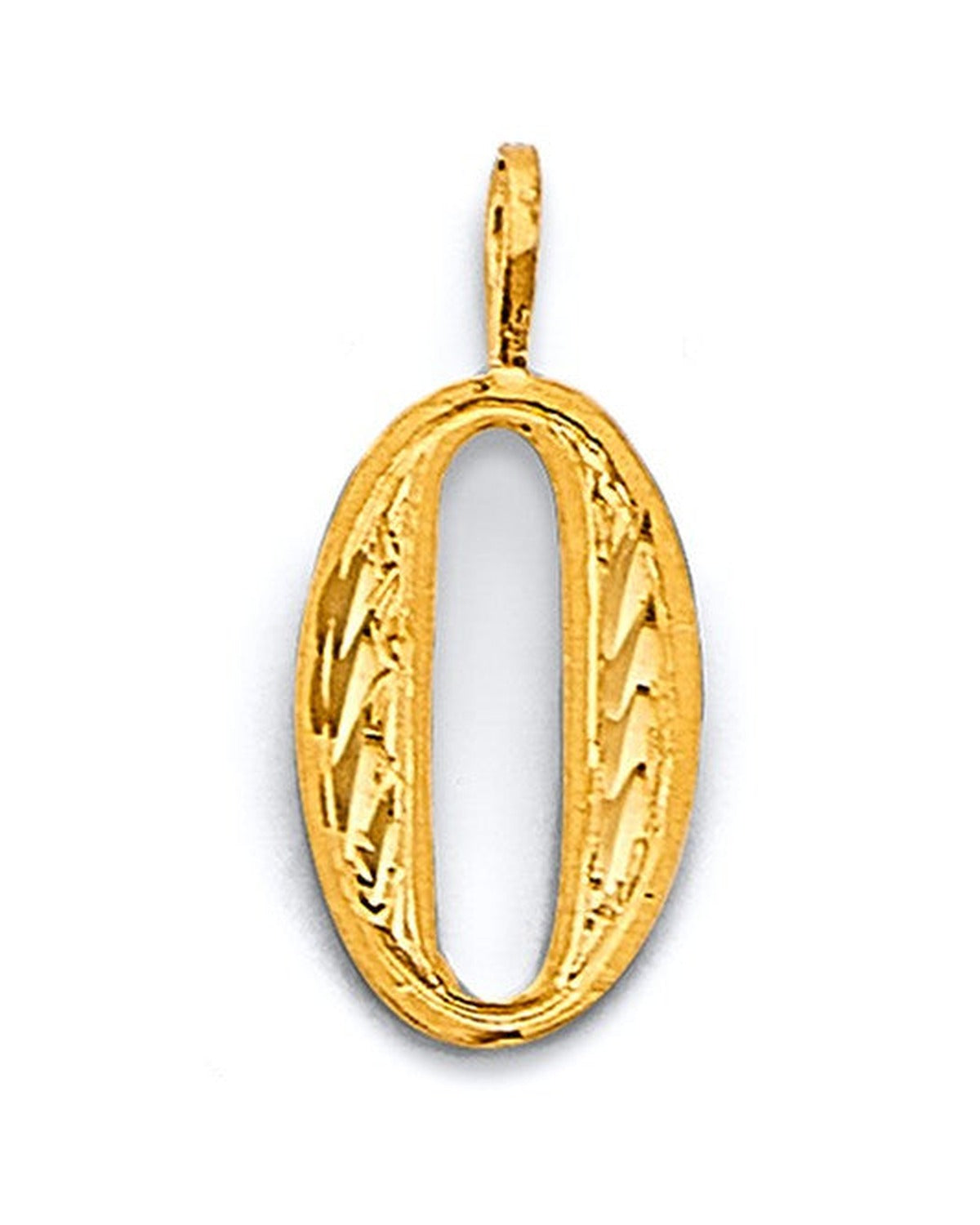 14K Yellow Gold DC Number Pendant (PT-3250)