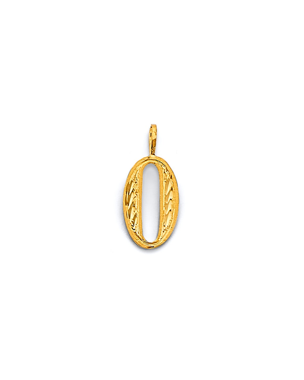 14K Yellow Gold DC Number Pendant (PT-3250)