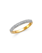 14K Yellow Gold CZ Wedding Band (RG-0083-070)