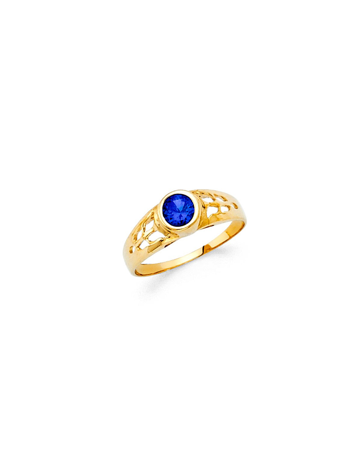 14K Yellow Gold Baby Birthstone Ring - September (RG-0470-09)