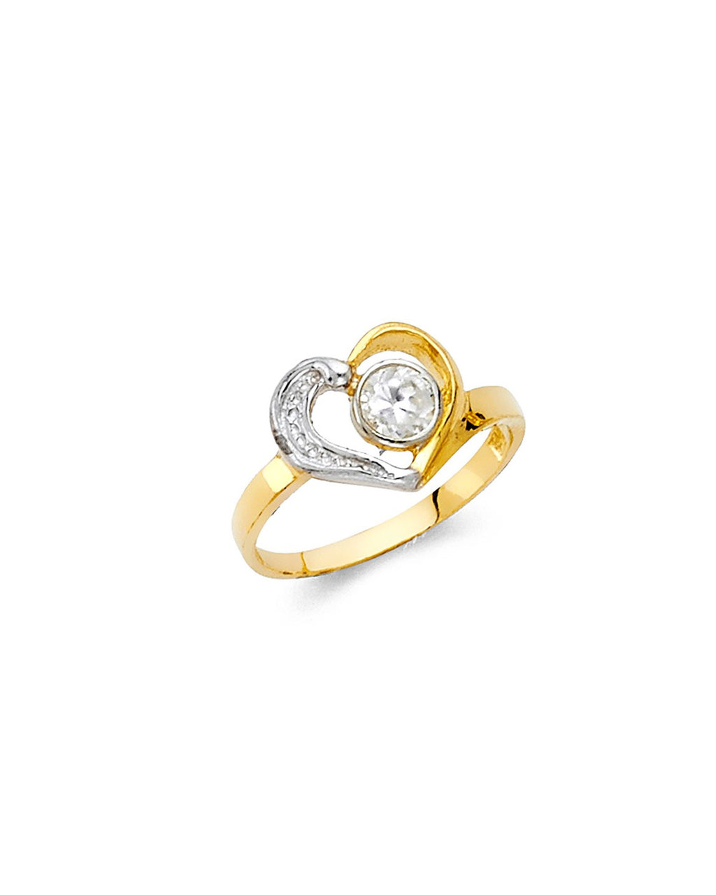 14K Yellow Gold Baby CZ Ring (RG-0476)