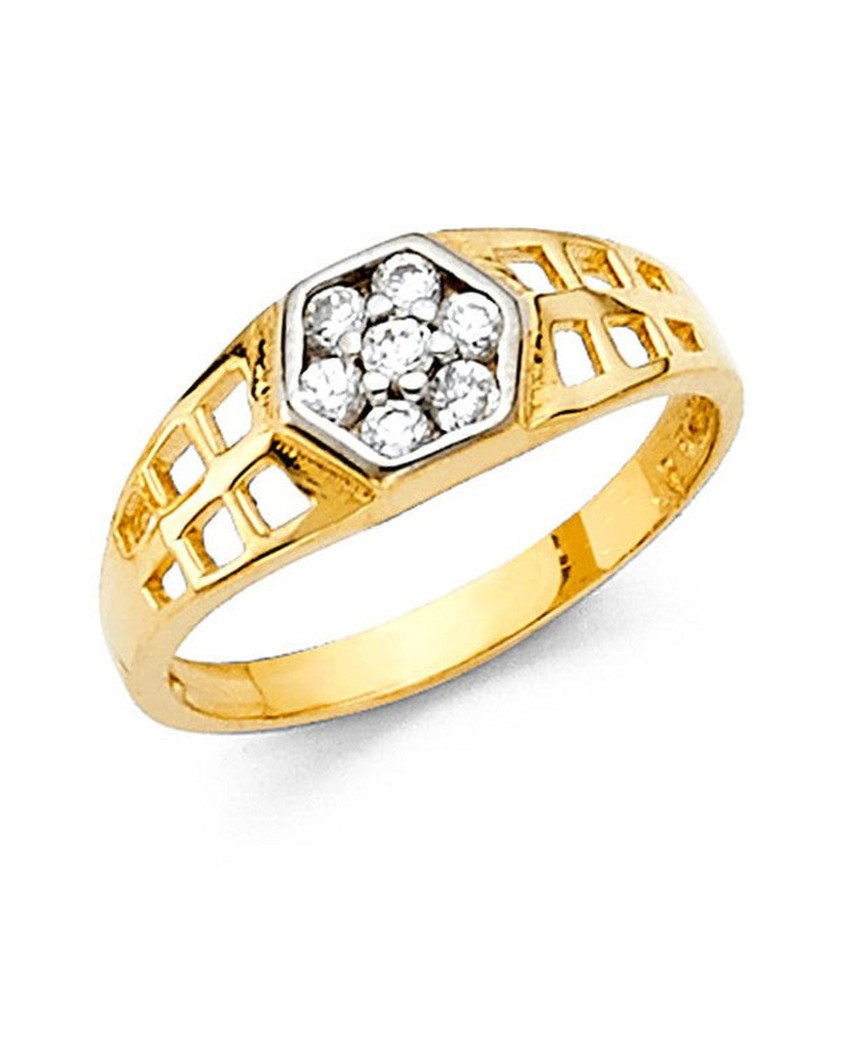 14K Yellow Gold Baby CZ Ring (RG-0479)