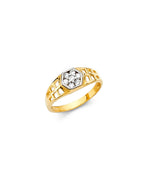 14K Yellow Gold Baby CZ Ring (RG-0479)