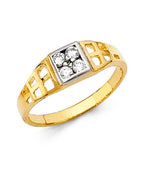 14K Yellow Gold Baby CZ Ring (RG-0480)