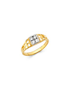 14K Yellow Gold Baby CZ Ring (RG-0480)