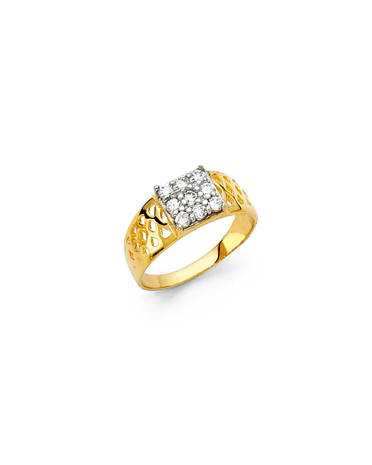 14K Yellow Gold Baby CZ Ring (RG-0482)