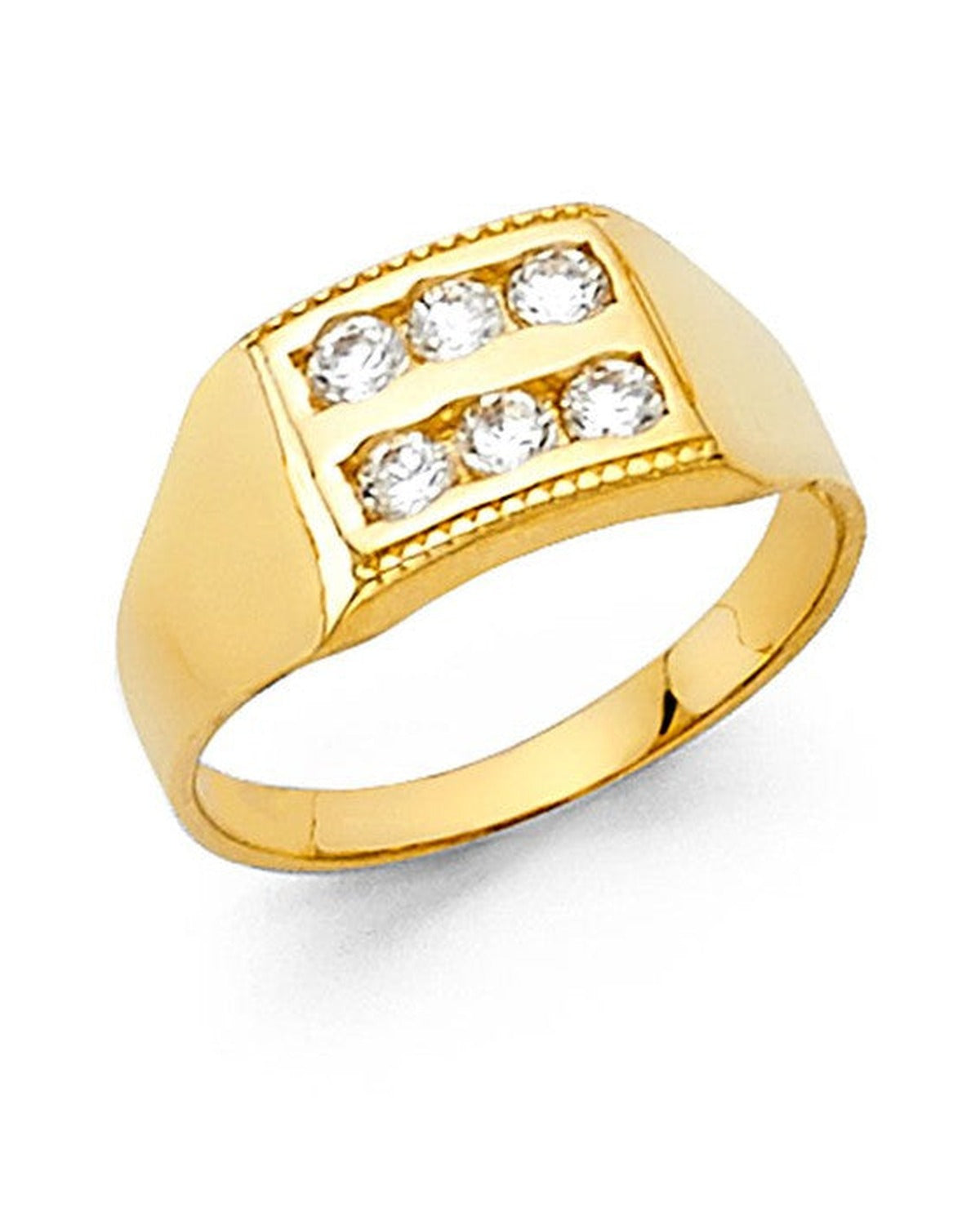 14K Yellow Gold Baby CZ Ring (RG-0485)