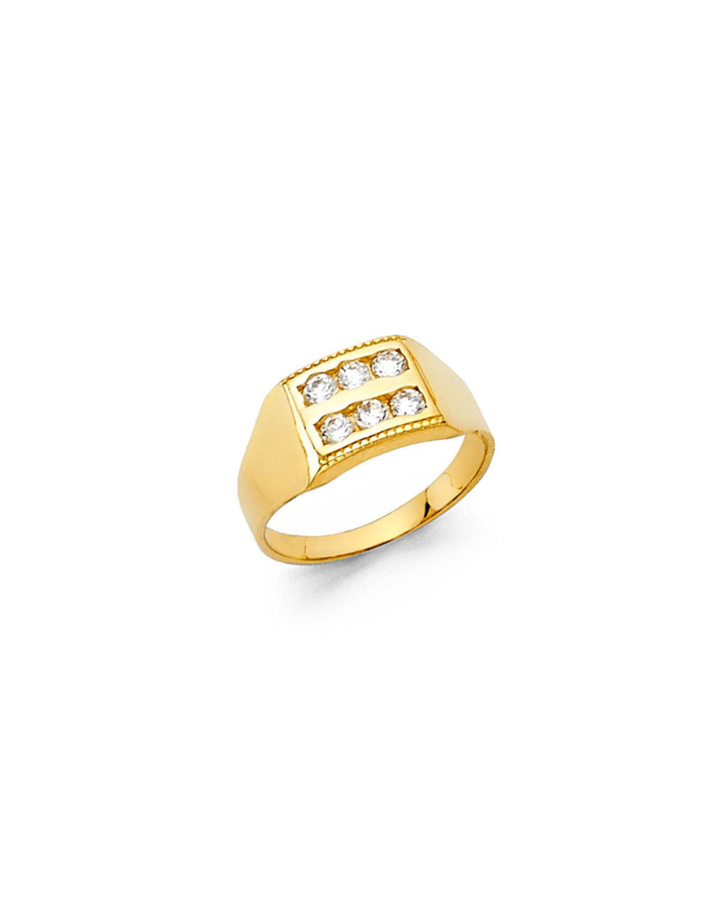 14K Yellow Gold Baby CZ Ring (RG-0485)