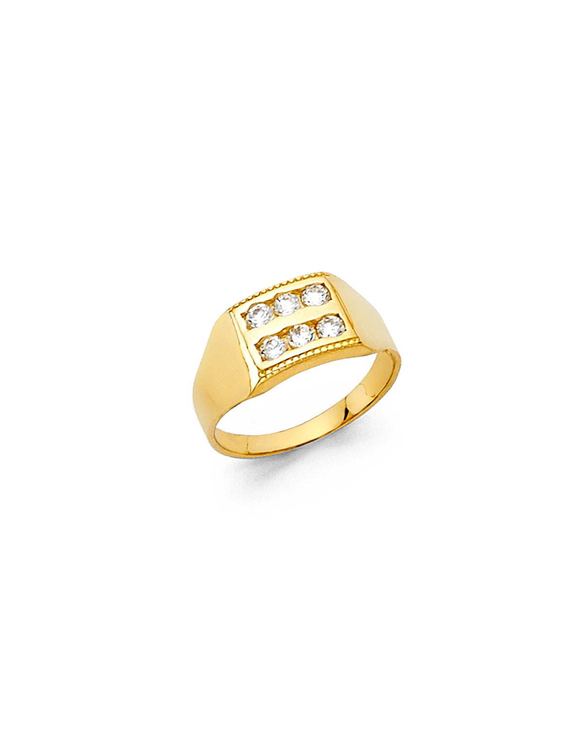 14K Yellow Gold Baby CZ Ring (RG-0485)