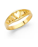 14K Yellow Gold Baby CZ Ring (RG-0489)