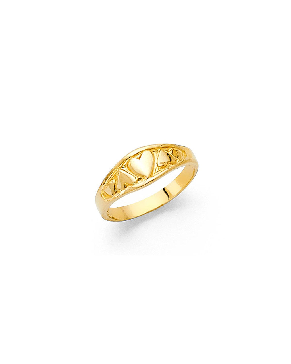 14K Yellow Gold Baby CZ Ring (RG-0489)