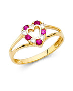 14K Yellow Gold Baby CZ Ring (RG-0502)