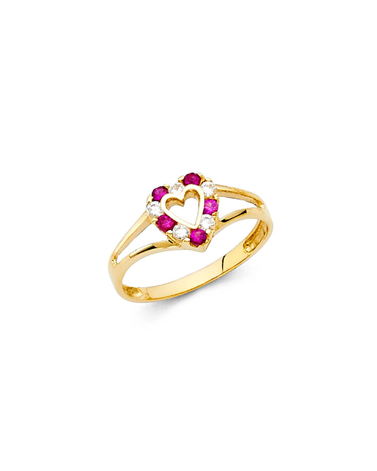 14K Yellow Gold Baby CZ Ring (RG-0502)
