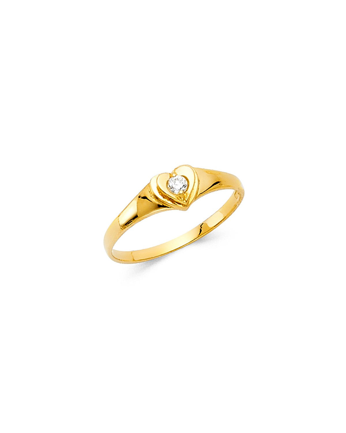 14K Yellow Gold Baby CZ Ring (RG-0507)