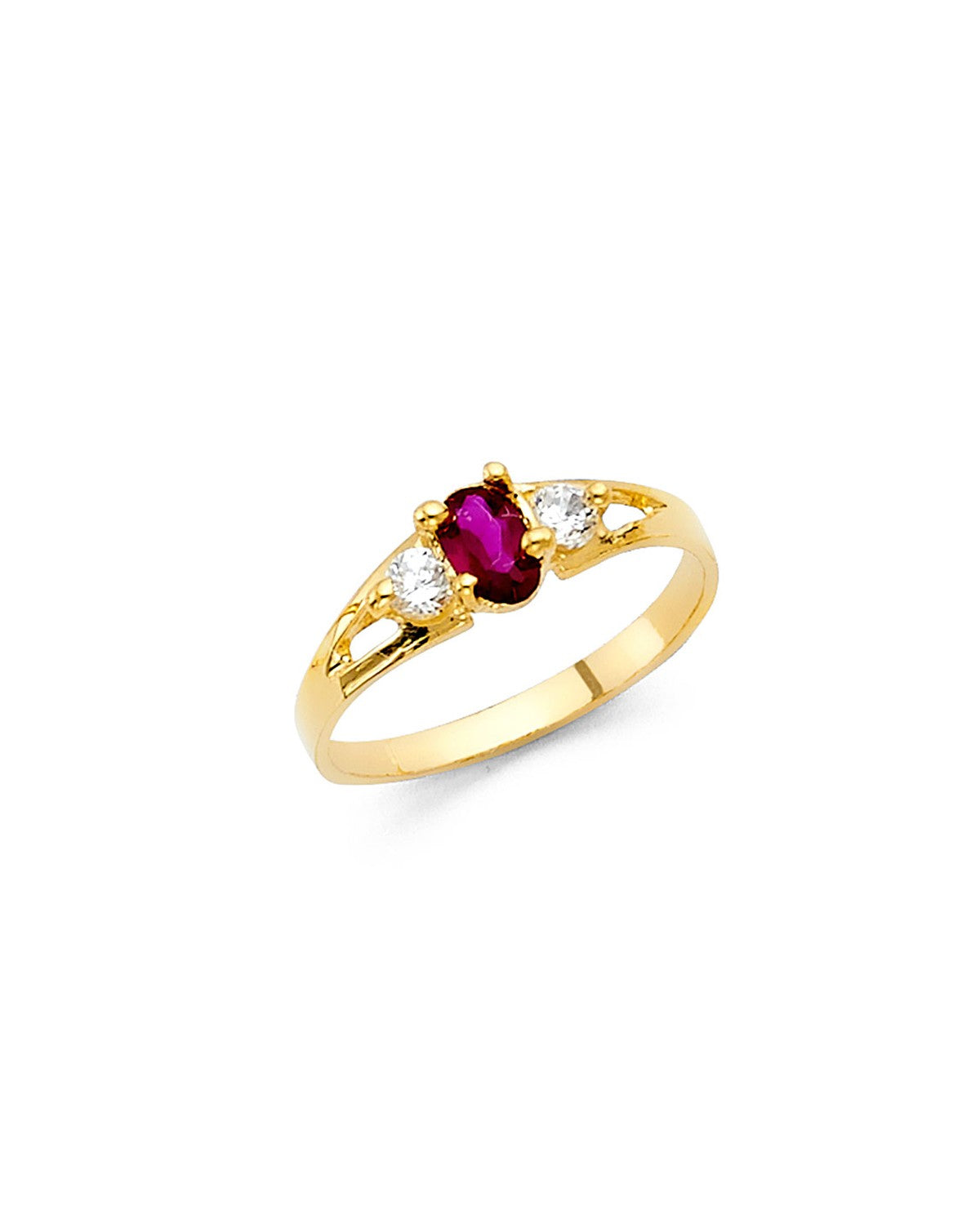 14K Yellow Gold Baby CZ Ring (RG-0514)