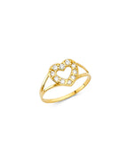14K Yellow Gold Baby CZ Ring (RG-0518)