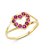 14K Yellow Gold Baby CZ Ring (RG-0519)