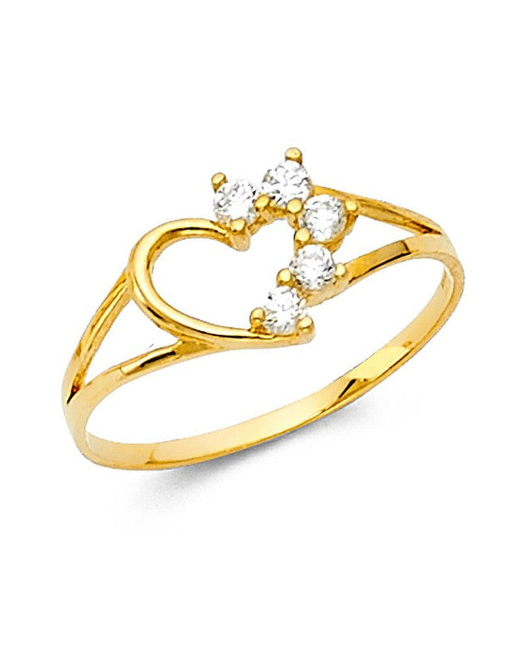 14K Yellow Gold Baby CZ Ring (RG-0520)