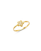14K Yellow Gold Baby CZ Ring (RG-0538)