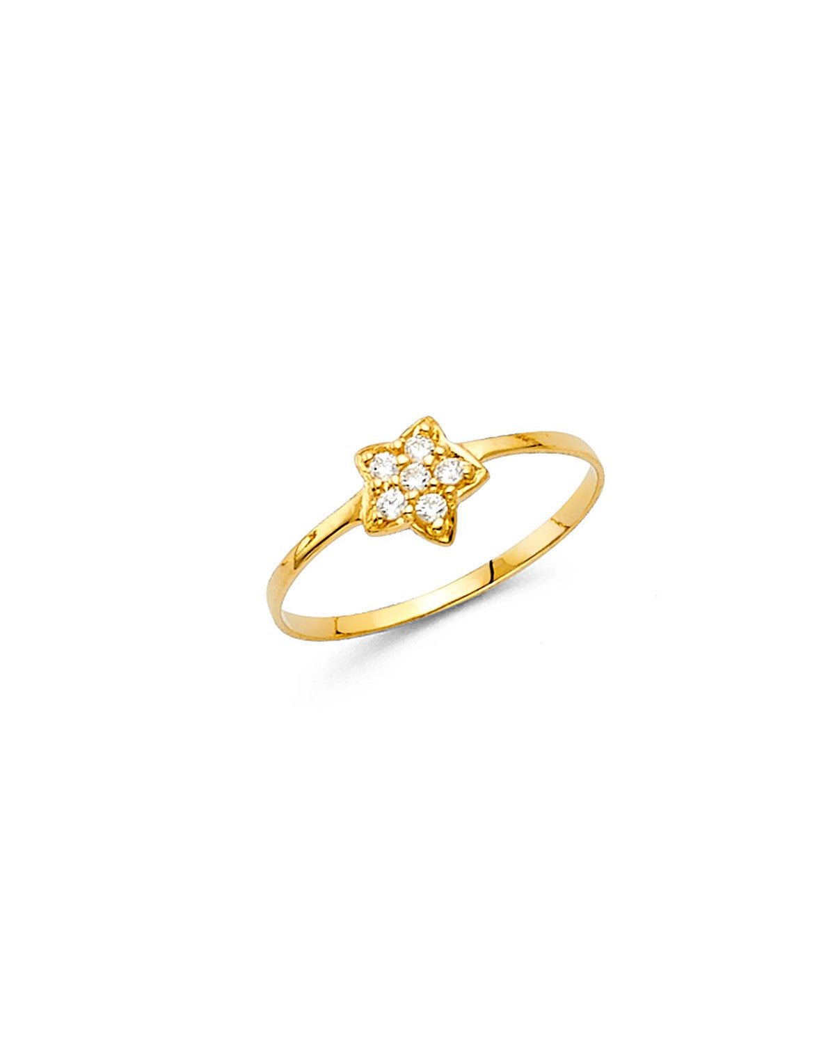 14K Yellow Gold Baby CZ Ring (RG-0538)
