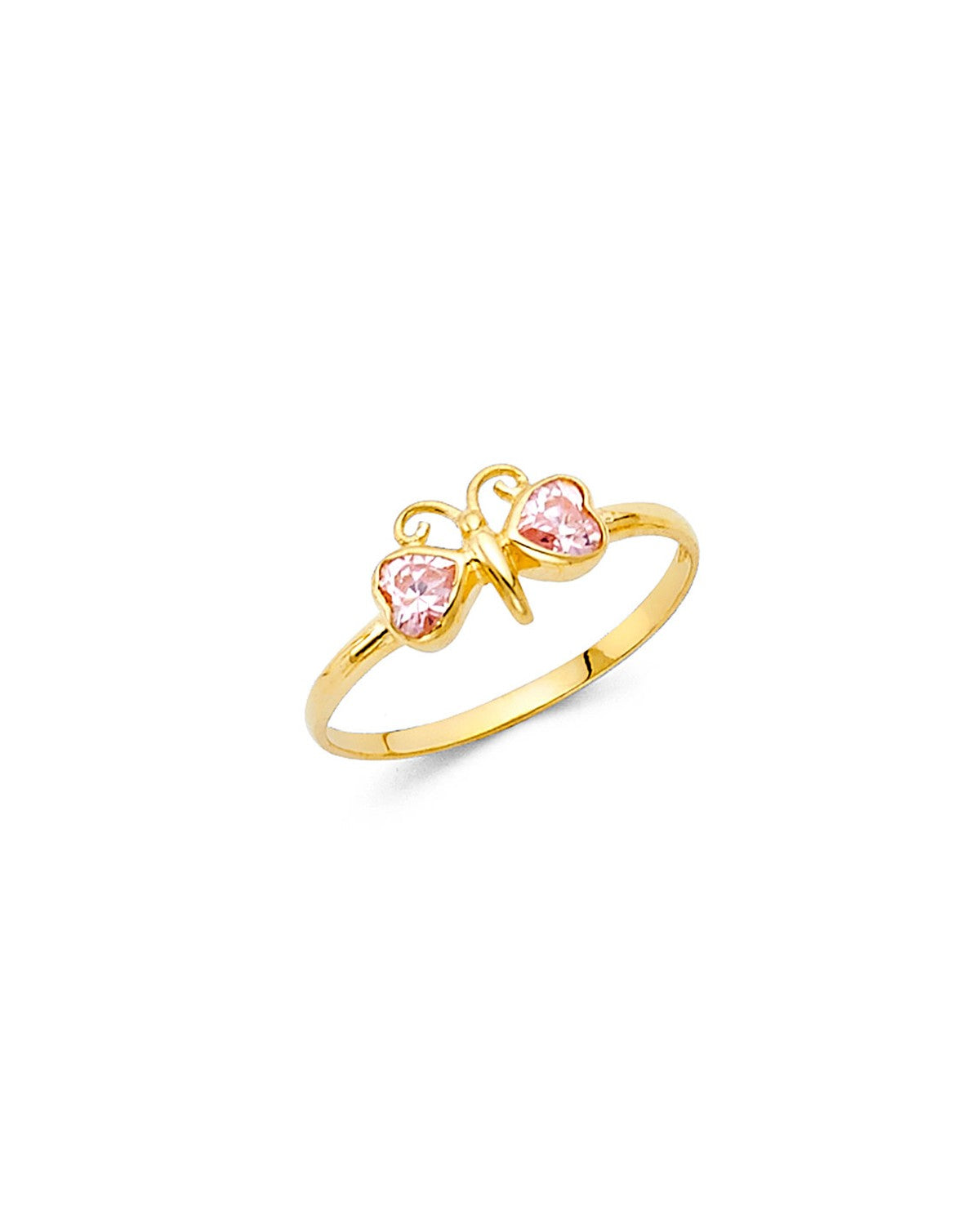14K Yellow Gold Baby CZ Ring (RG-0541)