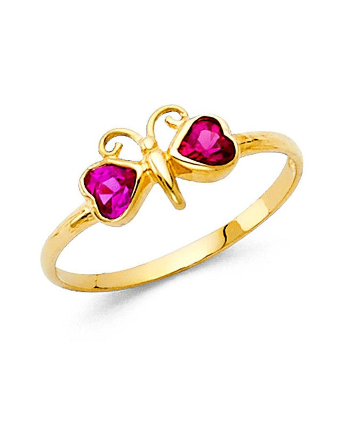 14K Yellow Gold Baby CZ Ring (RG-0542)