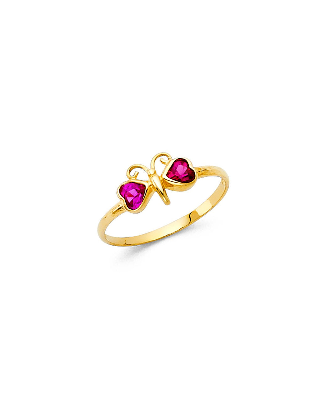 14K Yellow Gold Baby CZ Ring (RG-0542)