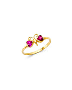 14K Yellow Gold Baby CZ Ring (RG-0542)