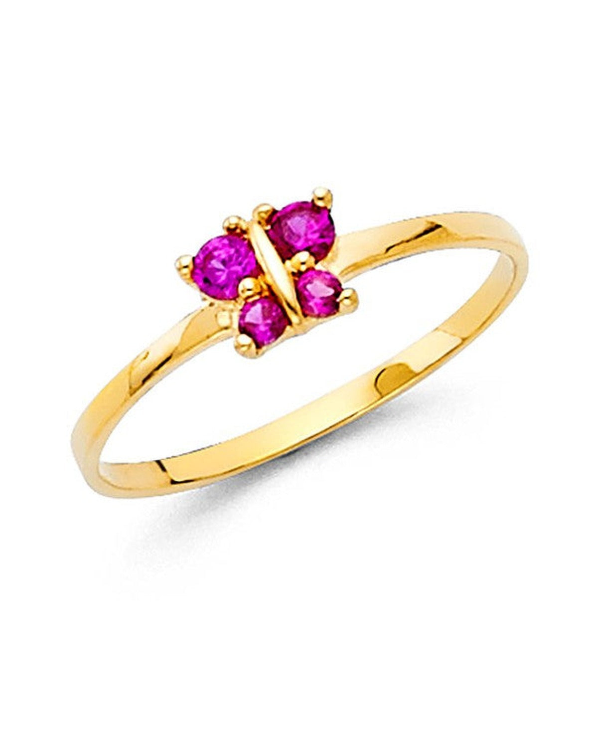 14K Yellow Gold Baby CZ Ring (RG-0545)