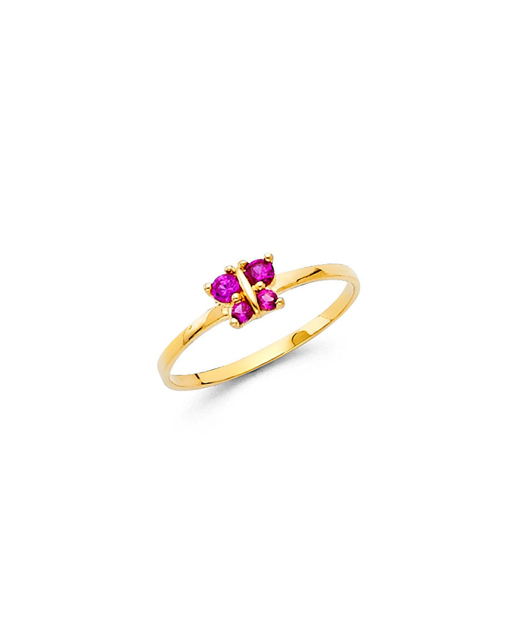 14K Yellow Gold Baby CZ Ring (RG-0545)