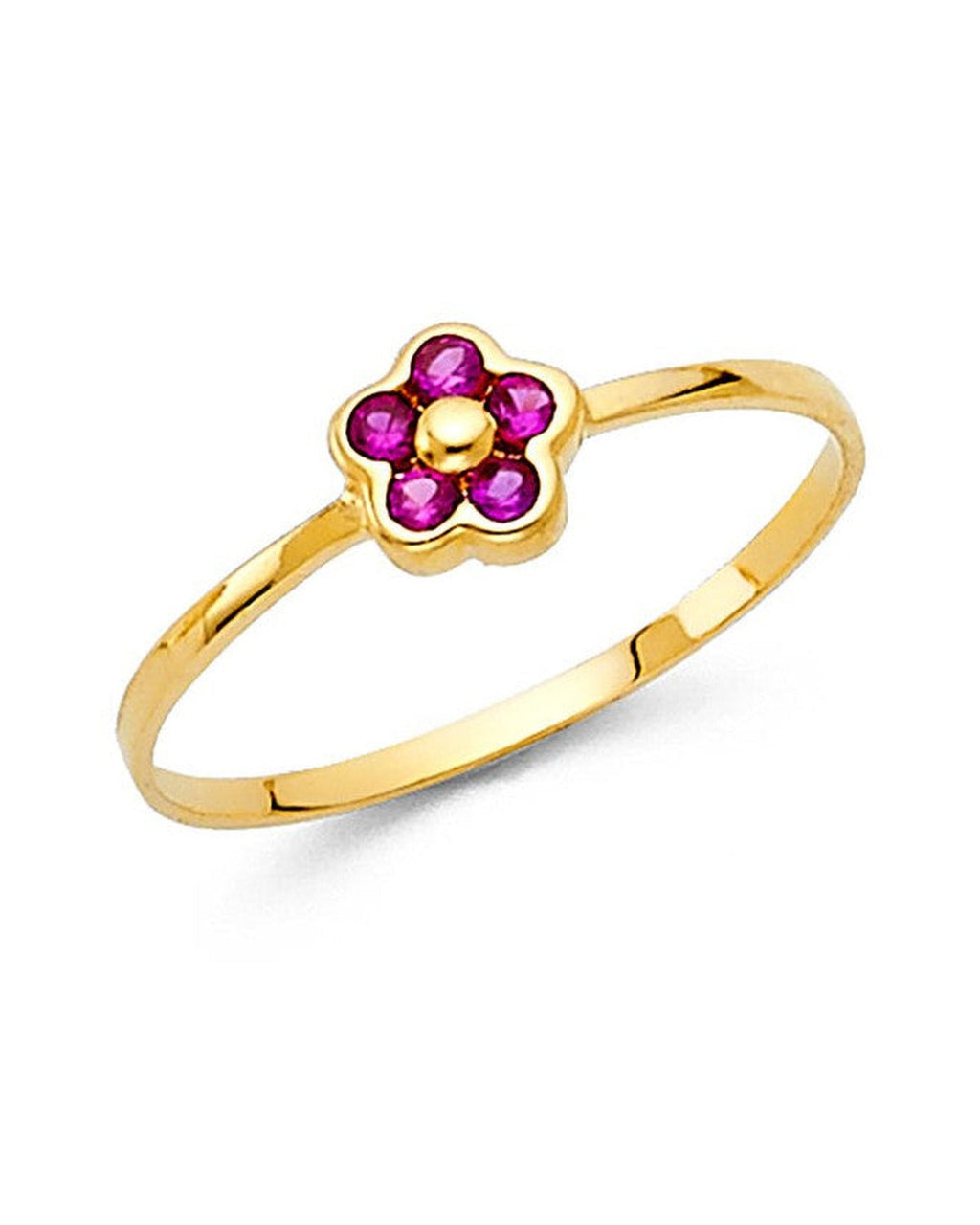 14K Yellow Gold Baby CZ Ring (RG-0546)