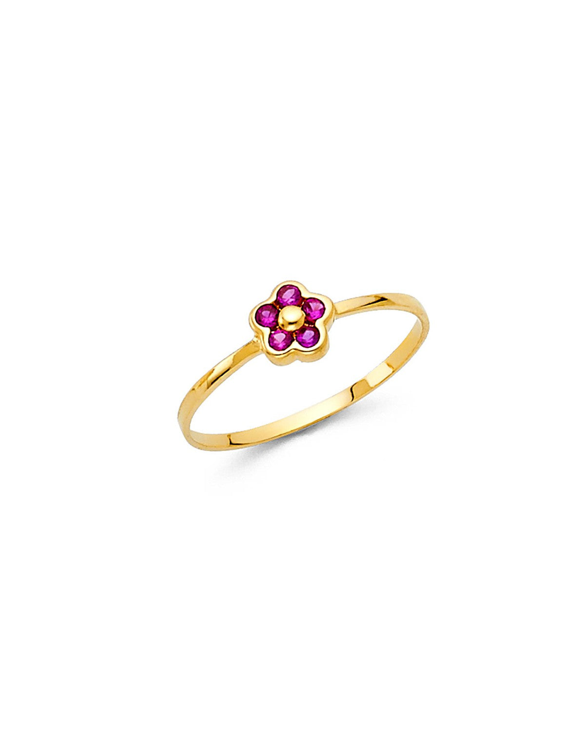 14K Yellow Gold Baby CZ Ring (RG-0546)