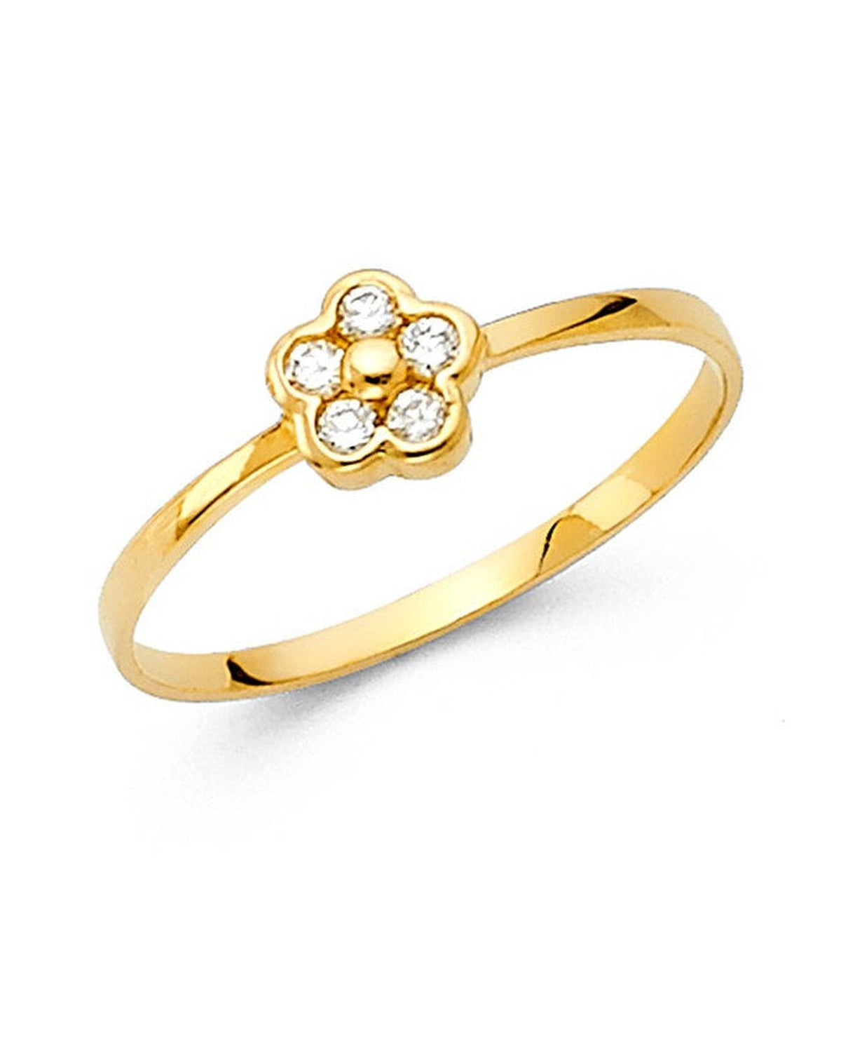 14K Yellow Gold Baby CZ Ring (RG-0547)