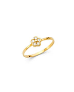 14K Yellow Gold Baby CZ Ring (RG-0547)