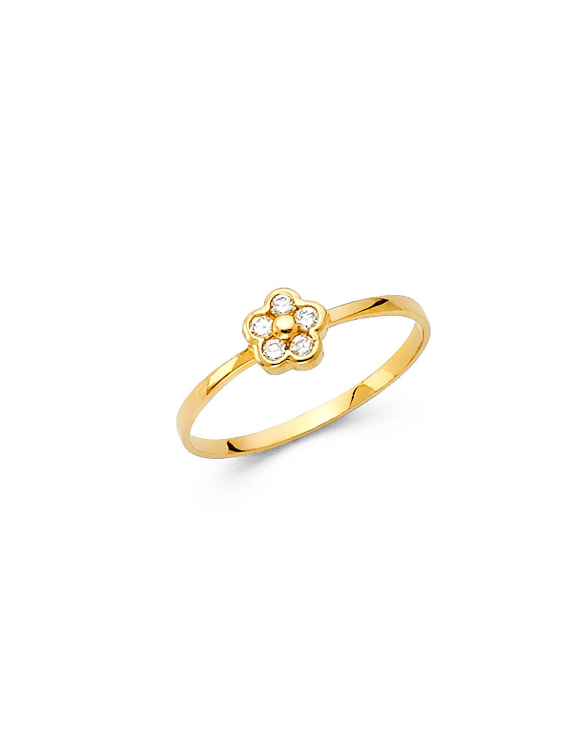 14K Yellow Gold Baby CZ Ring (RG-0547)