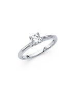 14K White Gold CZ Engagement Ring (RG-1191)
