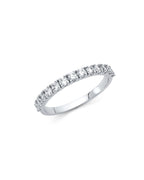14K White Gold CZ Ladies Wedding Band (RG-1387)