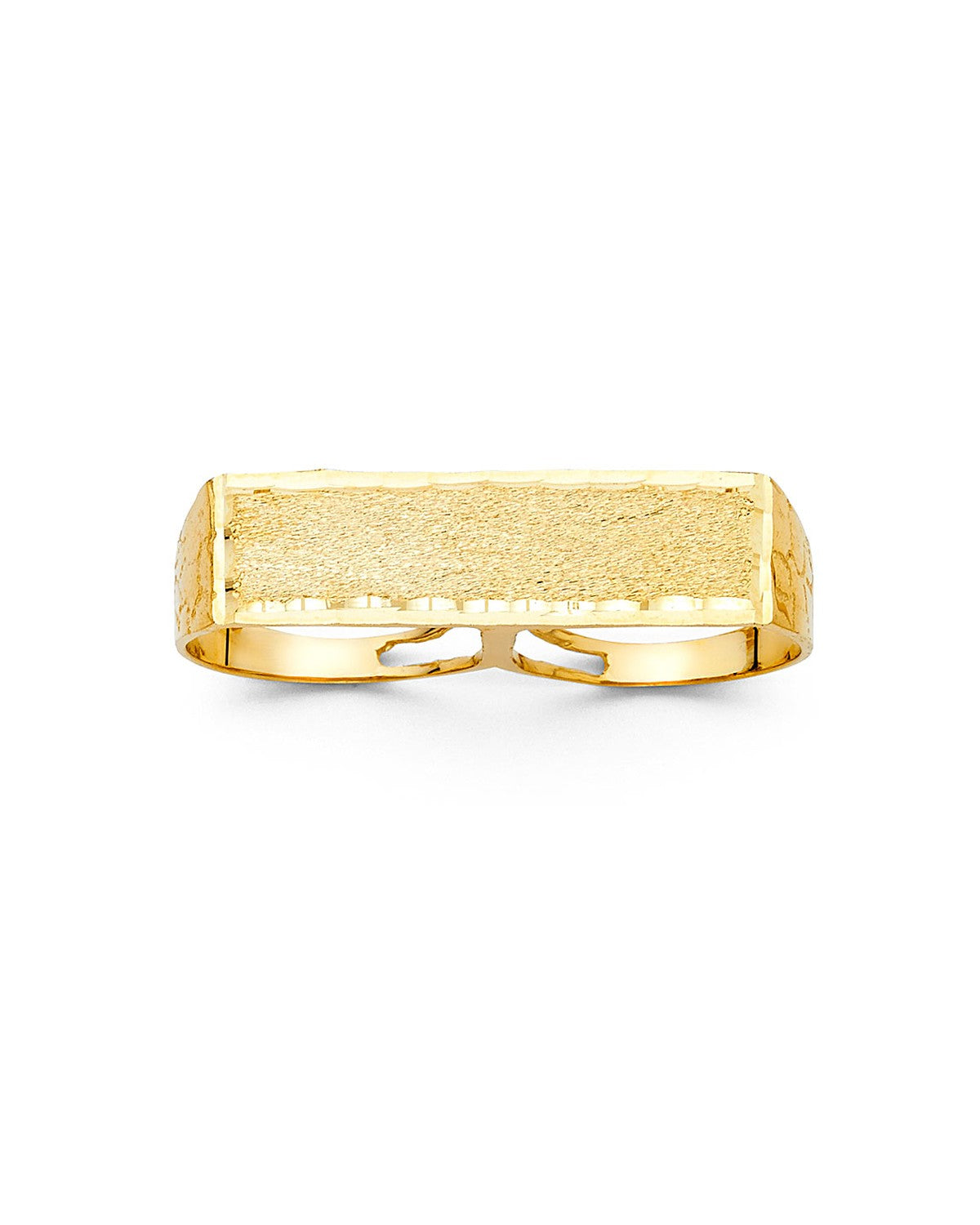 14K Yellow Gold 2 Finger Men's Ring (RG-1638)